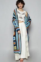 Load image into Gallery viewer, Cozy Colorblock Crochet Cardi