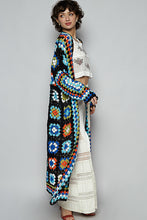 Load image into Gallery viewer, Cozy Colorblock Crochet Cardi