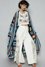 Load image into Gallery viewer, Cozy Colorblock Crochet Cardi