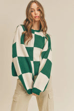 Load image into Gallery viewer, Oversized Checkered Pullover