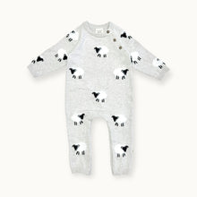 Load image into Gallery viewer, Organic Furry Sheep Knit Baby Jumpsuit