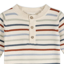 Load image into Gallery viewer, Organic Stripe Chunky Knit Baby Jumpsuit