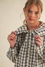 Load image into Gallery viewer, Collared Plaid Mini Dress
