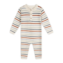 Load image into Gallery viewer, Organic Stripe Chunky Knit Baby Jumpsuit
