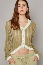 Load image into Gallery viewer, Olive Cropped Cardi
