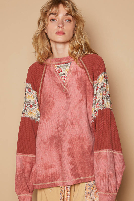 Boho Patchwork Vintage Wash Pullover
