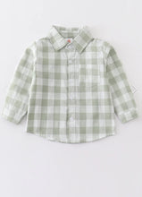 Load image into Gallery viewer, Sage Plaid Dress Shirt
