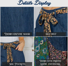 Load image into Gallery viewer, Boho Flare Denim pants with Patchwork
