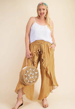 Load image into Gallery viewer, Curvy Mustard Front Tie Pants
