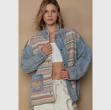 Load image into Gallery viewer, Heart Patch Denim Jacket
