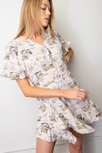 Load image into Gallery viewer, Button-Down Ruffle Mini Dress
