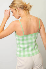 Load image into Gallery viewer, Pastel Green Checkered Cami
