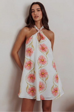 Load image into Gallery viewer, Halterneck Floral Mini Dress
