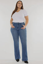 Load image into Gallery viewer, Curvy Medium-Wash Bootcut Jeans
