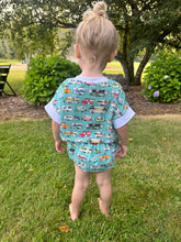 Load image into Gallery viewer, Handmade Camper Romper
