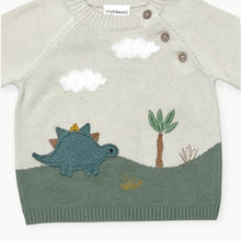 Load image into Gallery viewer, Organic Dino Baby Pullover Sweater
