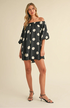 Load image into Gallery viewer, Puff Sleeve Polka Dot Mini Dress

