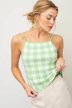 Load image into Gallery viewer, Pastel Green Checkered Cami
