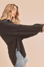 Load image into Gallery viewer, Delilah Black Button-Down
