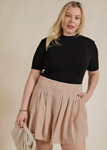 Load image into Gallery viewer, Coffee Checkered Skirt
