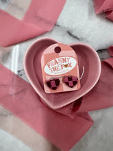 Load image into Gallery viewer, Handmade clay checkered heart studs
