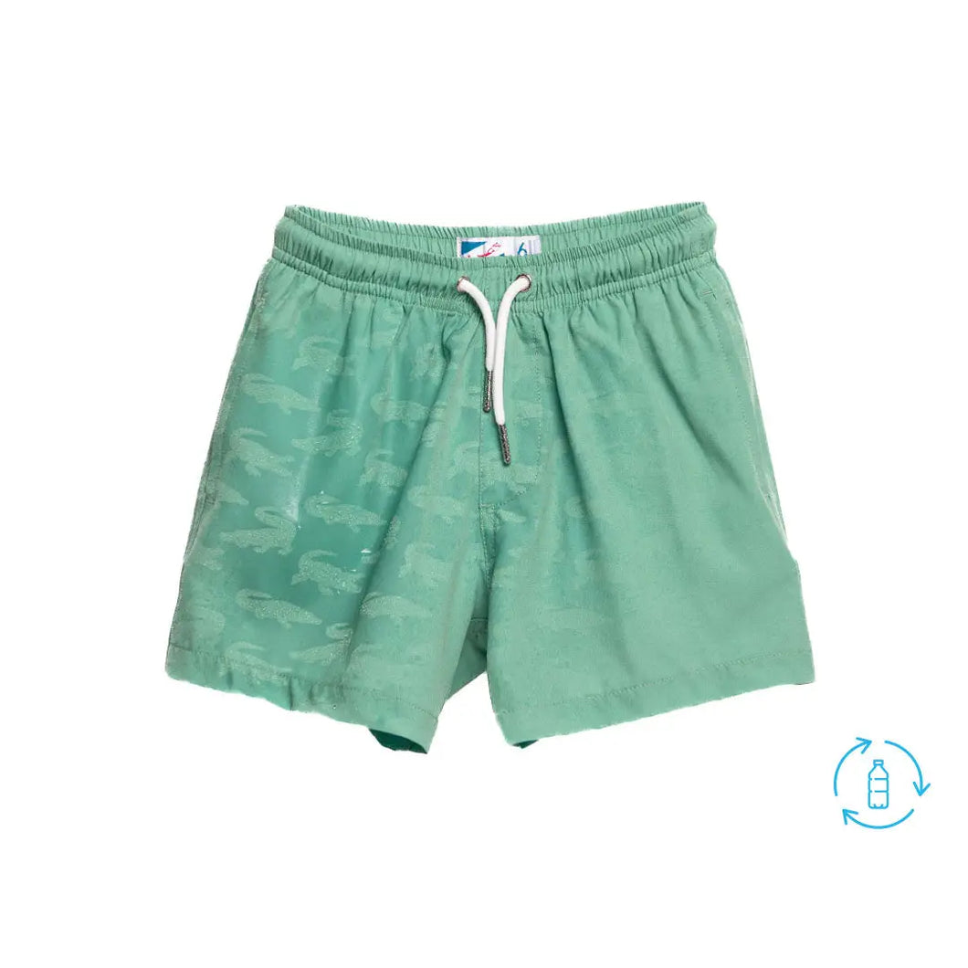 Color Change Swim Trunks: Green to Crocodile