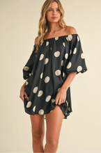 Load image into Gallery viewer, Puff Sleeve Polka Dot Mini Dress
