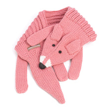 Load image into Gallery viewer, Kids Knitted Fox Scarf - For ages 4-12 Y
