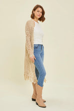 Load image into Gallery viewer, Curvy Western Crochet Fringe Cardi
