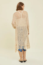 Load image into Gallery viewer, Curvy Western Crochet Fringe Cardi
