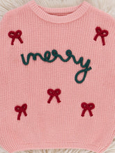 Load image into Gallery viewer, Merry Bows Oversized Sweater
