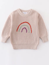 Load image into Gallery viewer, Rainbow hand embroidered oversized sweater
