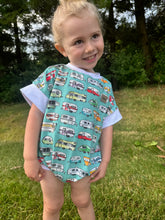 Load image into Gallery viewer, Handmade Camper Romper
