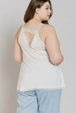 Load image into Gallery viewer, Ivory Curvy Lace Tank
