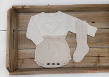 Load image into Gallery viewer, Heart Sweater Romper Knit
