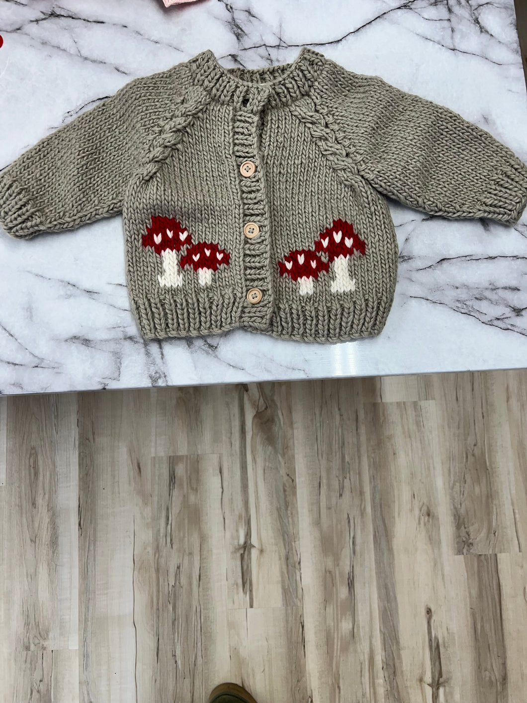 Mushroom crocheted sweater