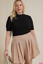 Load image into Gallery viewer, Coffee Checkered Skirt
