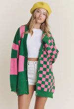 Load image into Gallery viewer, Pink &amp; Green Cardigan
