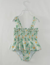 Load image into Gallery viewer, Mama + me green wildflower swim
