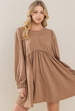 Load image into Gallery viewer, Curvy Mocha Babydoll Dress
