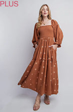 Load image into Gallery viewer, Camel Embroidered Dress
