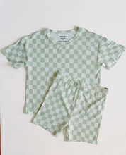 Load image into Gallery viewer, Checkered Bamboo Shorts Set
