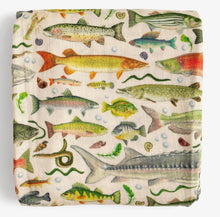 Load image into Gallery viewer, Freshwater Fish Baby Muslin Swaddle Blanket
