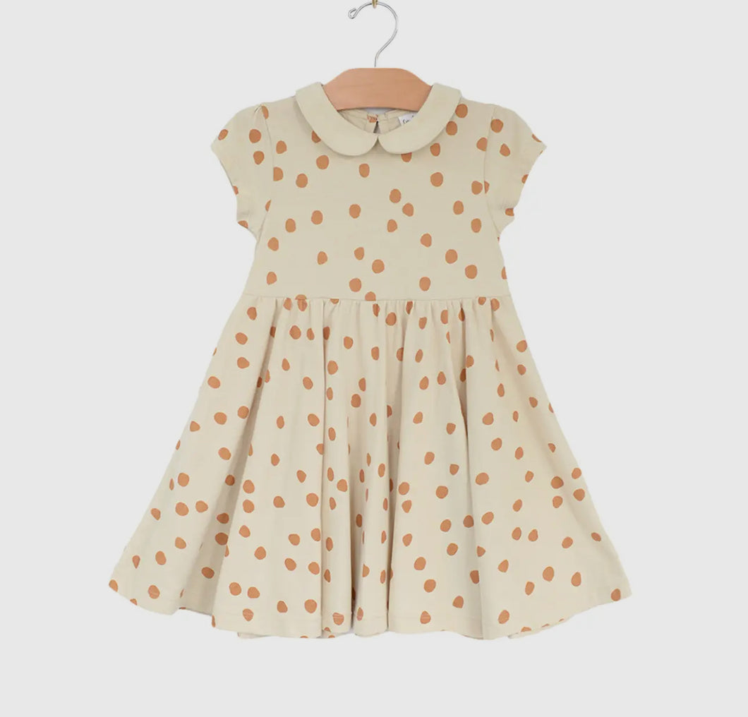 Collared Dots Girls Dress