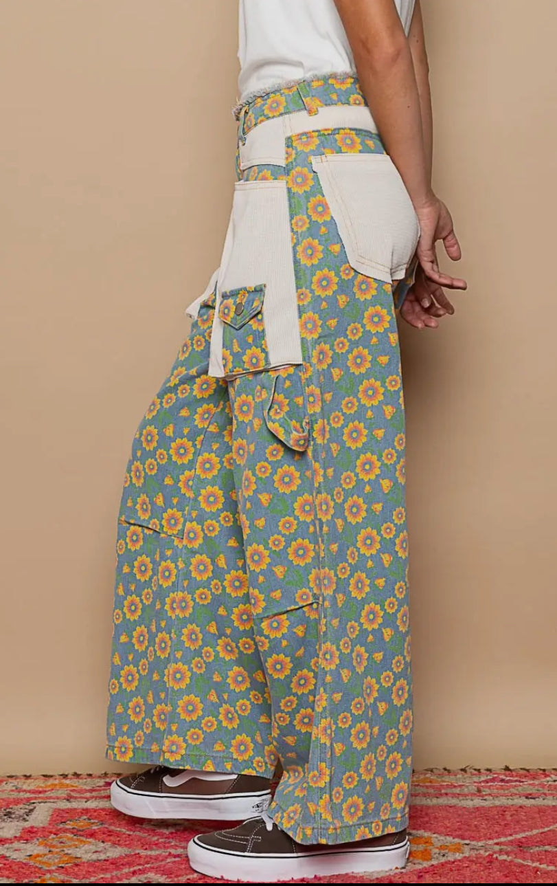 Sunflower patch pants