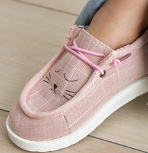 Load image into Gallery viewer, SALE Pink cat slip on shoes
