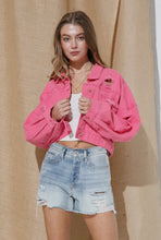 Load image into Gallery viewer, Hot pink rhinestone jacket
