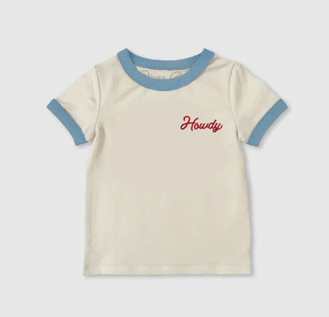 Howdy youth ringer tee