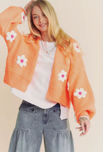 Load image into Gallery viewer, Orange Flower Sweater
