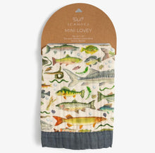 Load image into Gallery viewer, Freshwater Fish Baby Lovey Muslin Blanket
